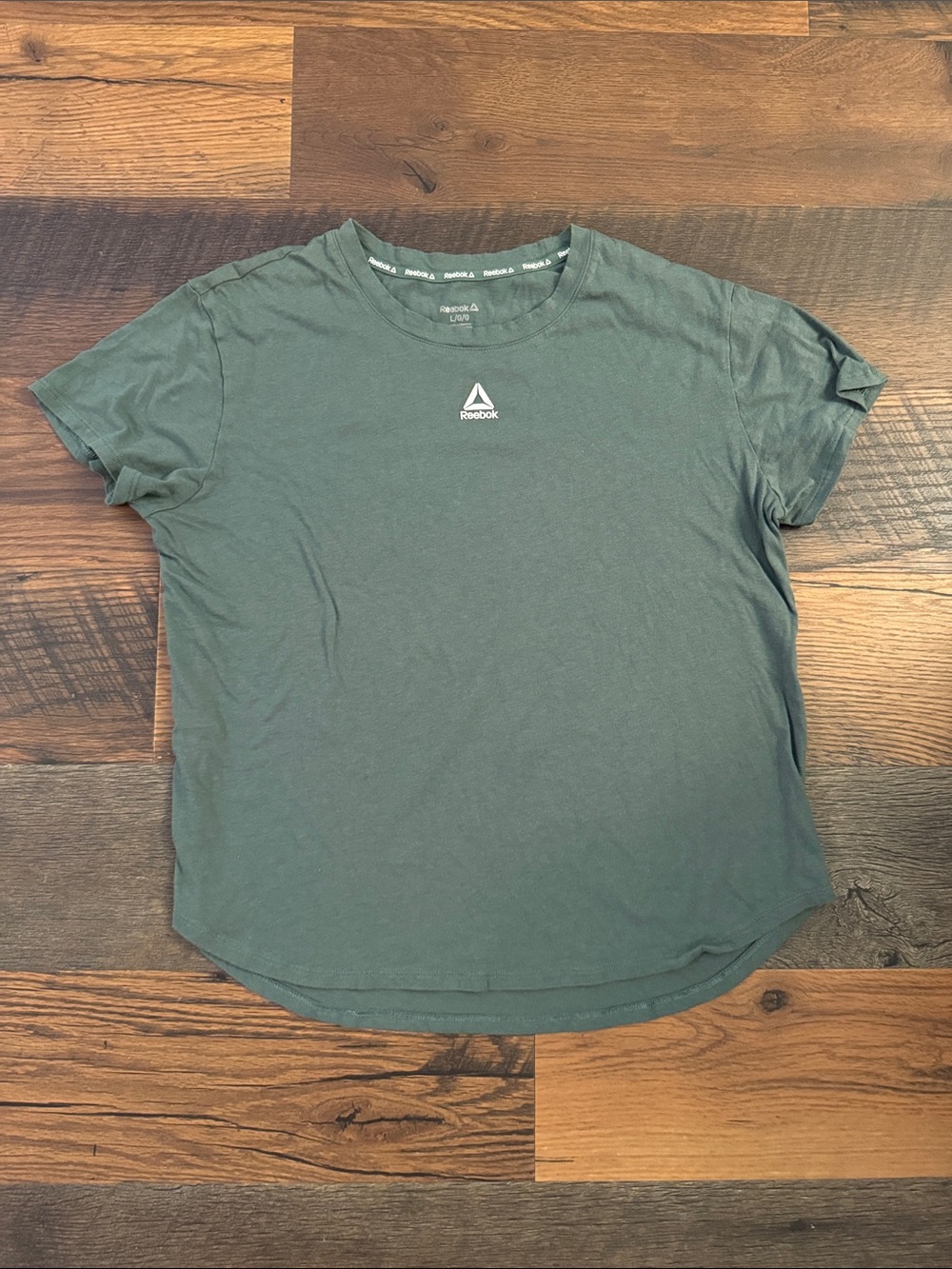 Reebok Men's Forest Green Short Sleeve Crew T-Shirt